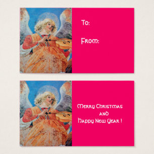 Cartes De Visite MUSIQUE FABRIQUANT NOËL ANGEL Fuchsia