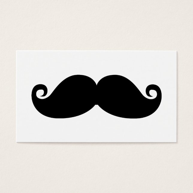 Cartes De Visite Mustache noire de Funny (Devant)