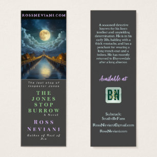 Cartes De Visite Mystère promotionnel de l'auteur en gris foncé