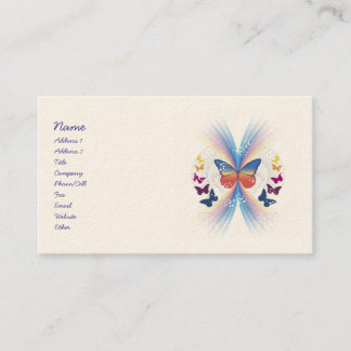 Cartes de visite mystiques des papillons