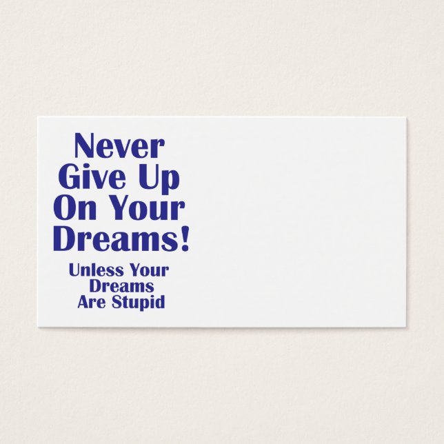 Cartes De Visite N'abandonne jamais (Devant)