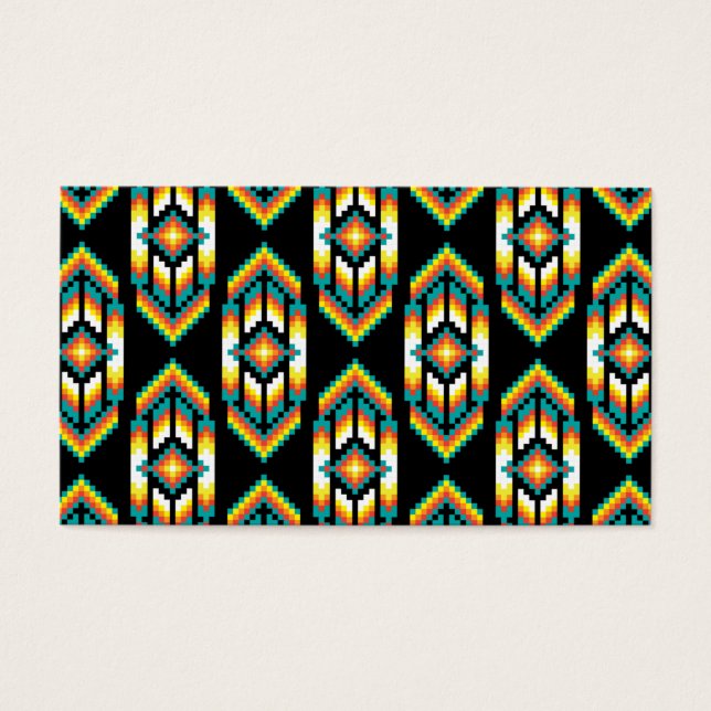 Cartes De Visite Native American Design Midnight.png (Devant)