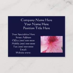 Cartes de visite Nature Fleur de Rhododendron rose