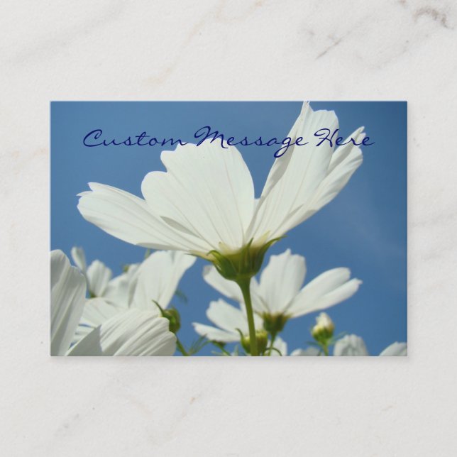 Cartes de visite Nature Fleurs de marguerite blanc (Devant)