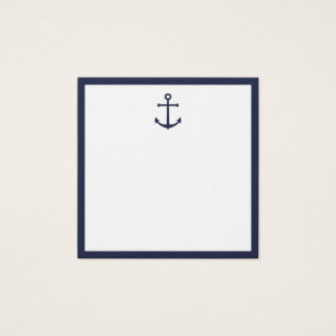 Cartes De Visite Nautical Navy Blue Anchor Wedding Advice&Wishes