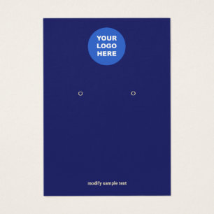 Cartes De Visite Navy Blue Ajouter votre logo Écran d'oreille