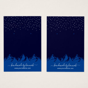 Cartes De Visite Navy Blue Night Mountains Mannequin Eroing Display