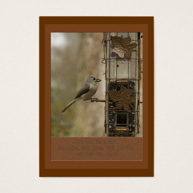 Cartes De Visite n'ayez pas peur que Dieu fournisse ACEO (Devant)