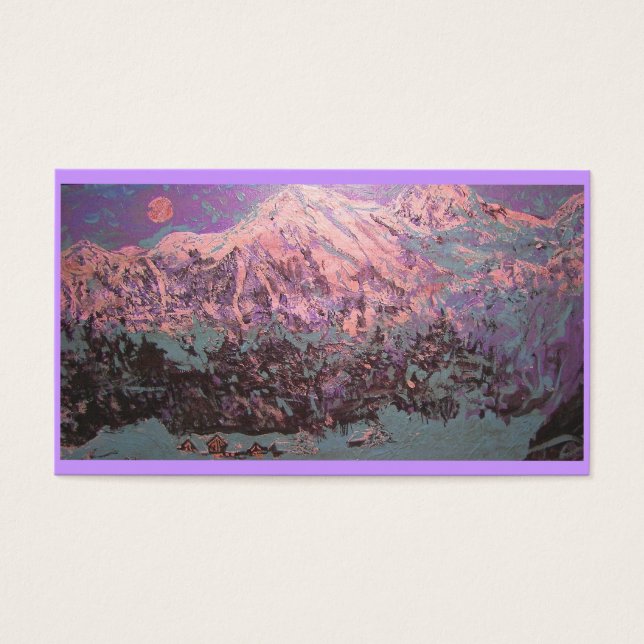 Cartes De Visite neige de montagne (Devant)