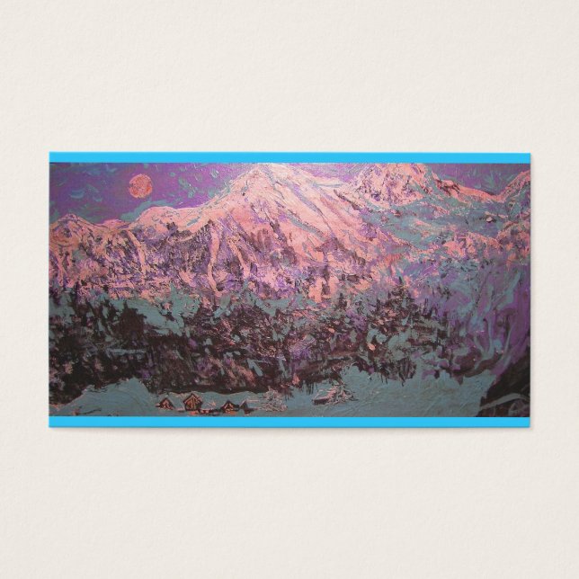Cartes De Visite neige de montagne (Devant)