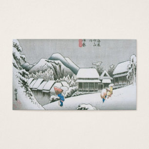 Cartes De Visite Neige de nuit chez Kambara, Japon circa 1831-1834.