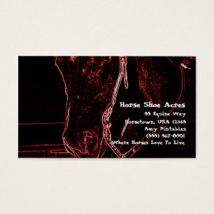 Cartes De Visite Neon Western Horse