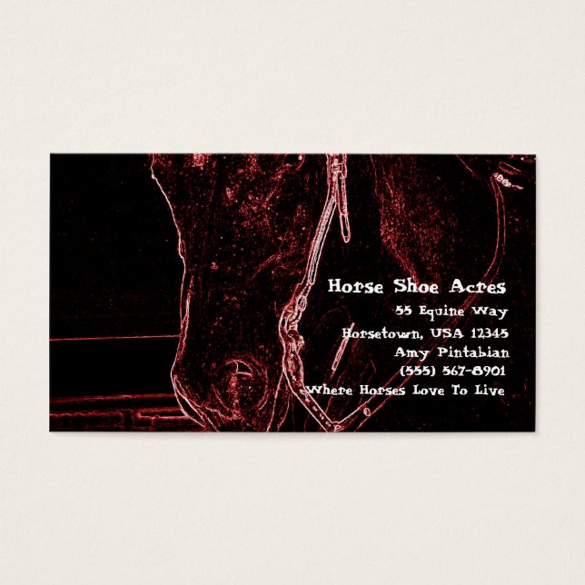 Cartes De Visite Neon Western Horse (Devant)