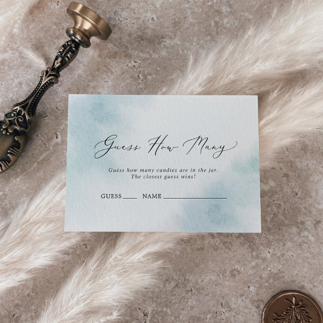 Cartes De Visite Nettoyage aquarelle | Blue Devis Combien De Candie (Créateur téléchargé)