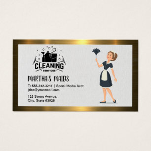 Cartes De Visite Nettoyage des domestiques   Outils de nettoyage à 