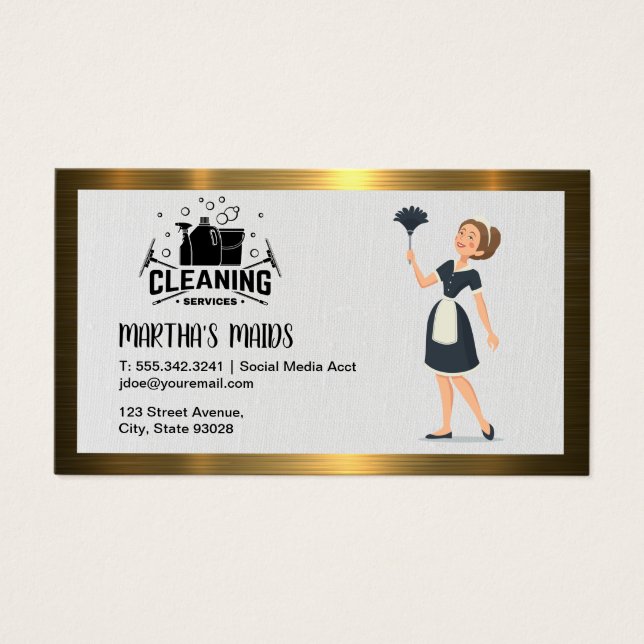 Cartes De Visite Nettoyage des domestiques | Outils de nettoyage à  (Devant)