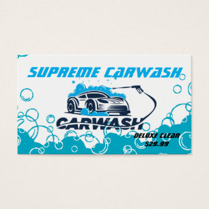 Cartes De Visite Nettoyants de lavage de voiture Bulles de savon