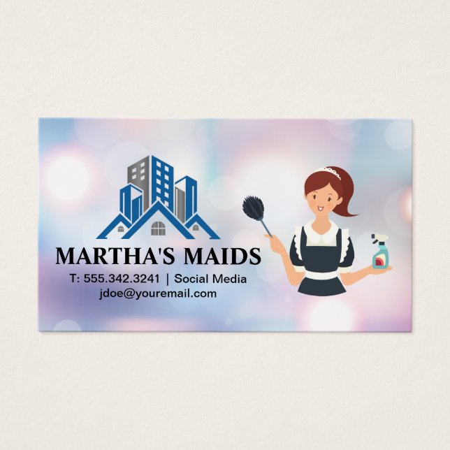 Cartes De Visite Nettoyer | Propriétés résidentielles commerciales (Devant)