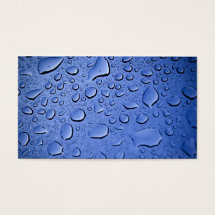 Cartes De Visite Nettoyez les gouttelettes d'eau bleue