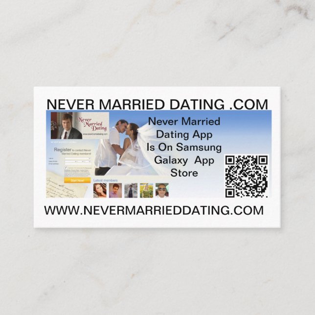 Cartes de visite Never Married Dating . Com (Devant)