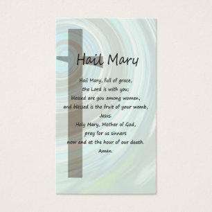 Cartes De Visite Nicene Creed et Hail Mary Prayer Card