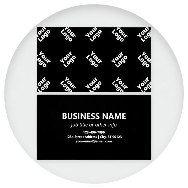 Cartes De Visite N'importe quel logo ou image téléchargée | Motif d (Créateur téléchargé)