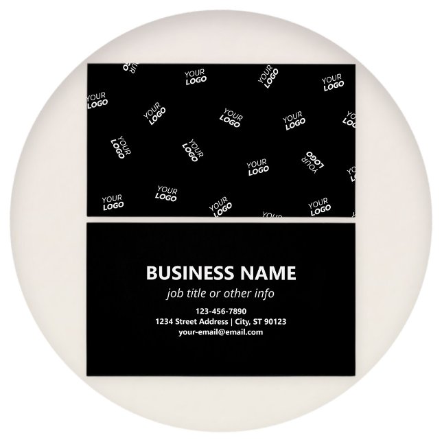 Cartes De Visite N'importe quel logo ou image téléchargée | Motif d (Créateur téléchargé)