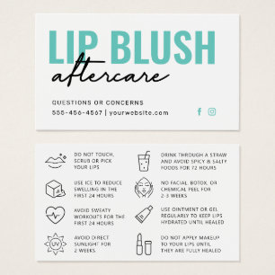 Cartes De Visite N'Importe Quelle Couleur Moderne Mint Lip Blush Ta