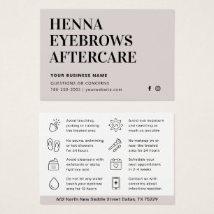 Cartes De Visite N'Importe Quelle Couleur Tint Henna Brosses