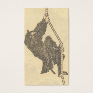 Cartes De Visite Ninja montant une corde circa des 1800s