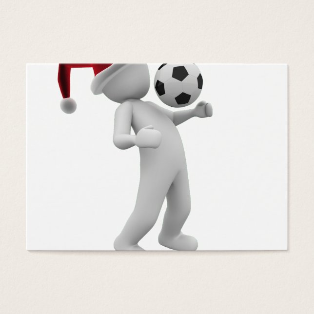 Cartes De Visite noël de football (Devant)