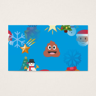 Cartes De Visite noël de poop émoji