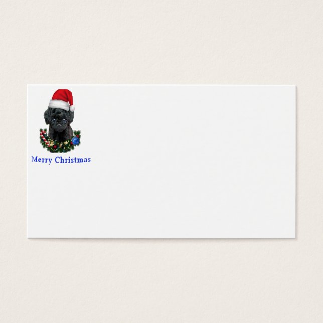 Cartes De Visite Noël des chiens (Devant)