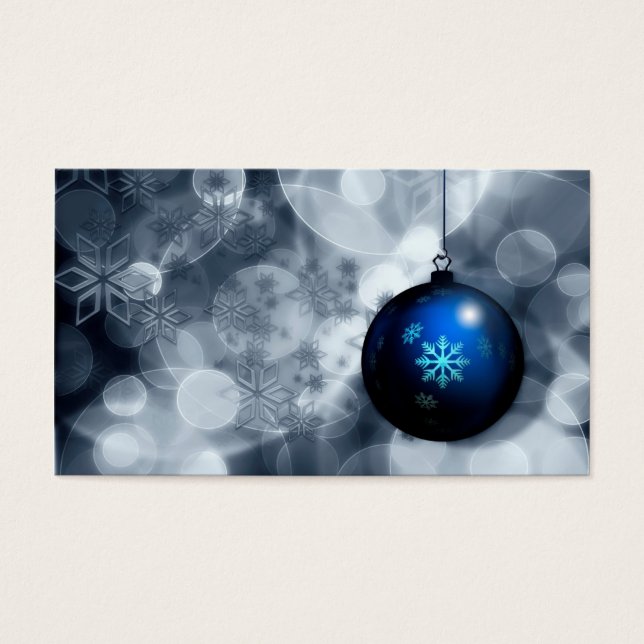 Cartes De Visite Noël étincelant (Devant)