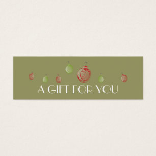 Cartes De Visite Noël Étiquettes cadeaux de vacances