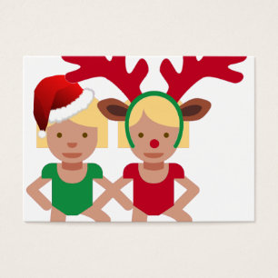 Cartes De Visite noël père Noël jumeaux émoji