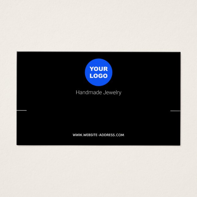 Cartes De Visite Noir Ajouter logo collier bracelet écran (Devant)