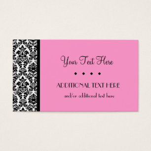 Cartes De Visite Noir, blanc et rose