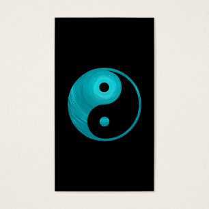 Cartes De Visite Noir bleu turquoise de modèle de spirale d'Aqua d
