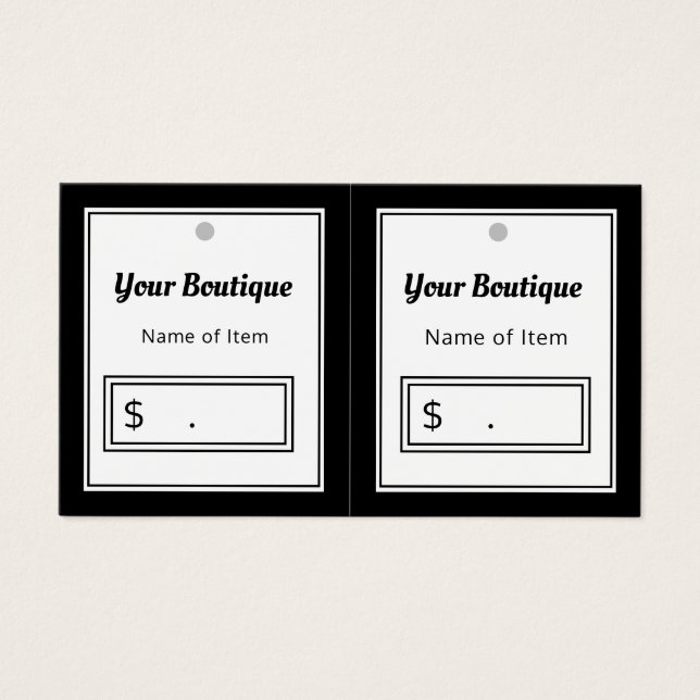 Cartes De Visite Noir moderne et blanc clair do-it-yourself hang Ta (Devant)