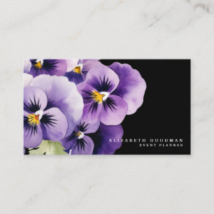 Cartes de visite noires élégantes aux couleurs pri
