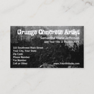 Cartes de visite noirs concrets grunges de