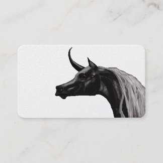 Cartes de visite noirs de licorne