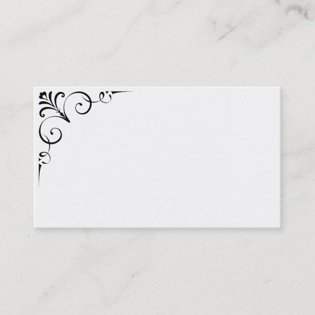 Cartes de visite noirs et blancs (Devant)