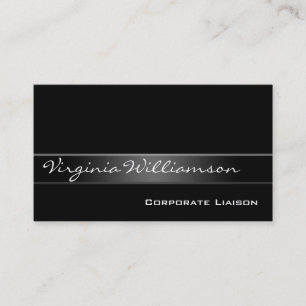 Cartes de visite noirs simples professionnels
