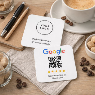 Cartes De Visite Nom de l'entreprise de logo minimaliste Code QR de
