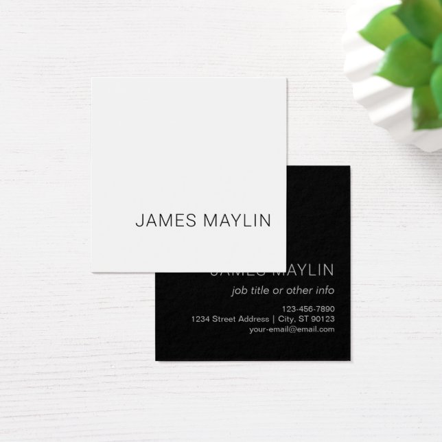 Cartes De Visite Nom modifiable minimal simple ou autre texte (Bureau)