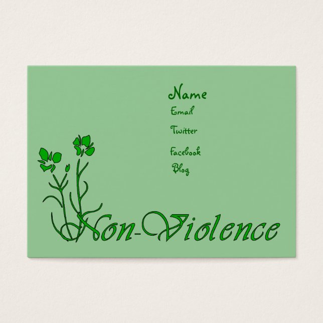 Cartes De Visite Non-violence (Devant)