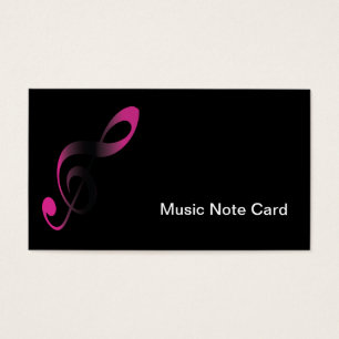 Cartes De Visite Note de musique sur le design noir