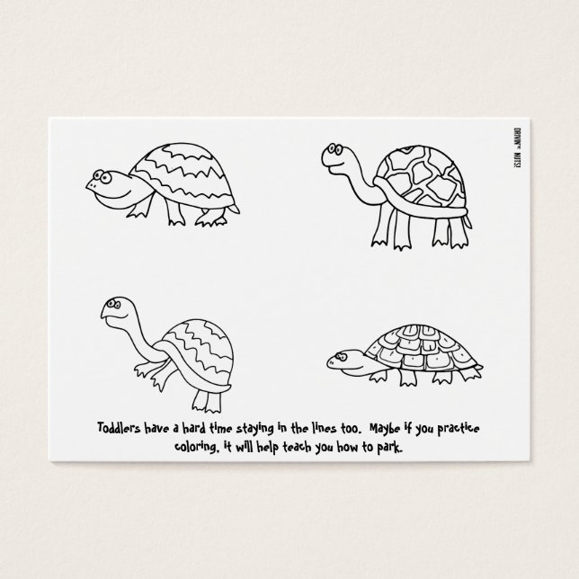 Cartes De Visite Note de stationnement incorrecte (Devant)